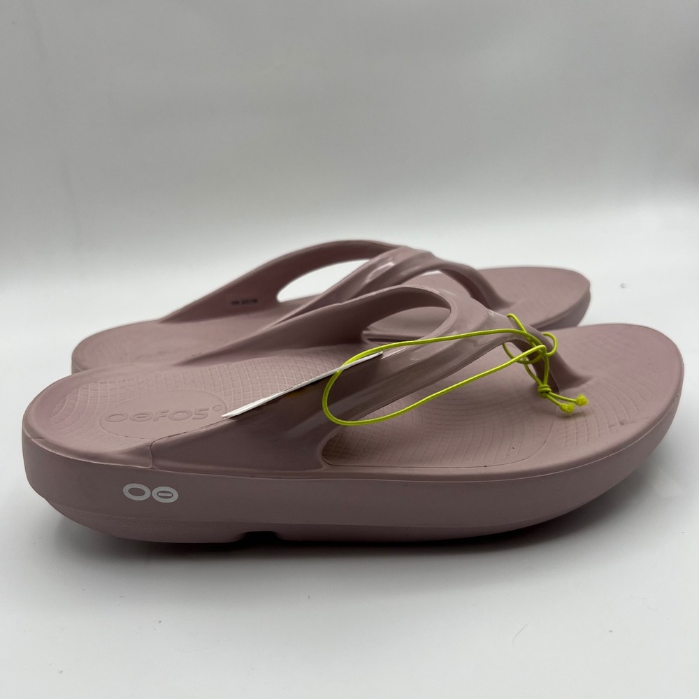 Oofos OOlala Sandals Womens 6 Stardust Pink Solid Recovery Thong Flip Flops